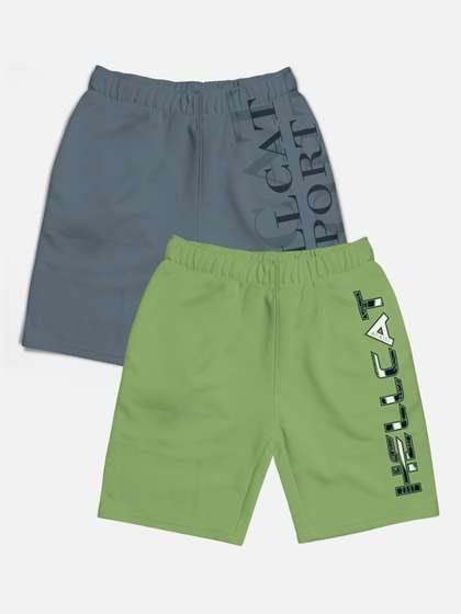 HELLCAT Boys Pack of 2
                    Typography Printed Shorts