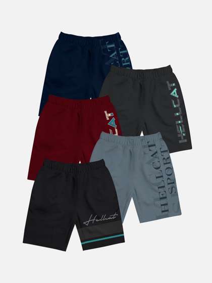 HELLCAT Boys Pack Of 5
                    Multicolor Sports Shorts
