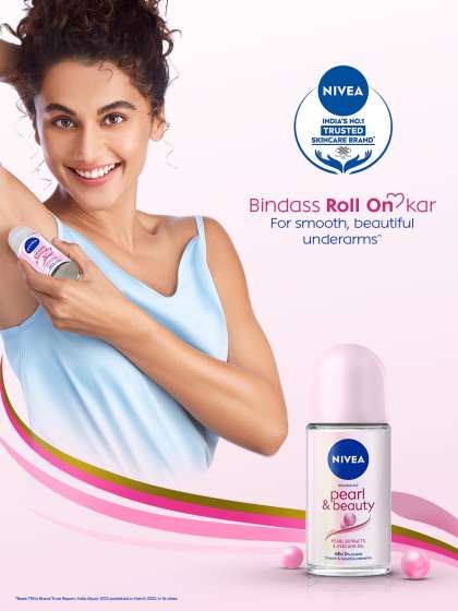 Nivea Women Set Of 2 Pearl & Beauty Deodorant Roll On with Avocado Oil - 50ml Each