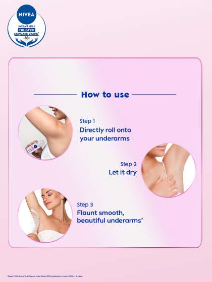 Nivea Women Set Of 2 Pearl & Beauty Deodorant Roll On with Avocado Oil - 50ml Each