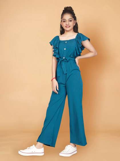 FASHION DREAM Girls Culotte Jumpsuit with Ruffles