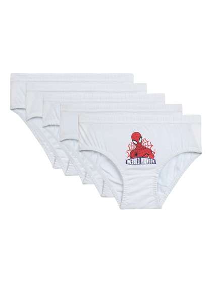 Bodycare Kids Kids Pack
                    Of 5 Spider Man Cotton Briefs