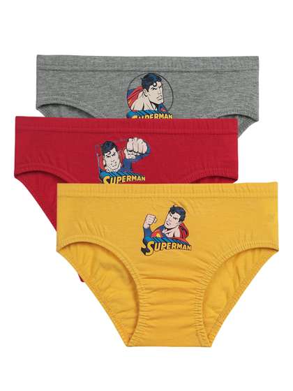 Bodycare Kids Boys Pack
                    Of 3 Assorted Cotton Basic Briefs KIA2612-PK004