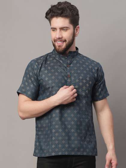 Enchanted Drapes Woven Design Pure Cotton Kurta