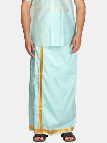 Sethukrishna Men
                          Zari Border Art Silk Dhoti