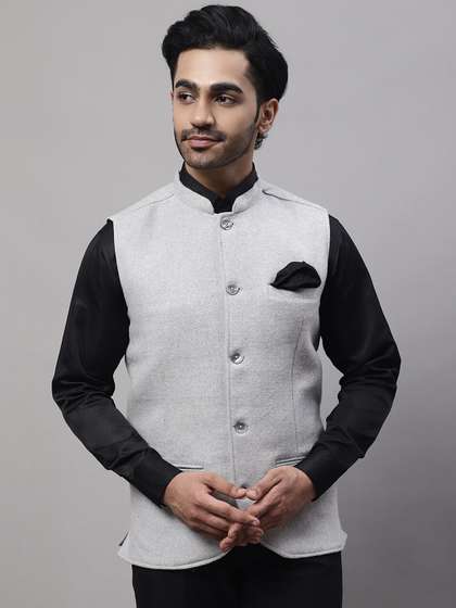 even Nehru Jacket With Welt Pockets