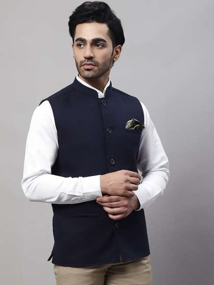 even Mandarin Collar Nehru Jacket