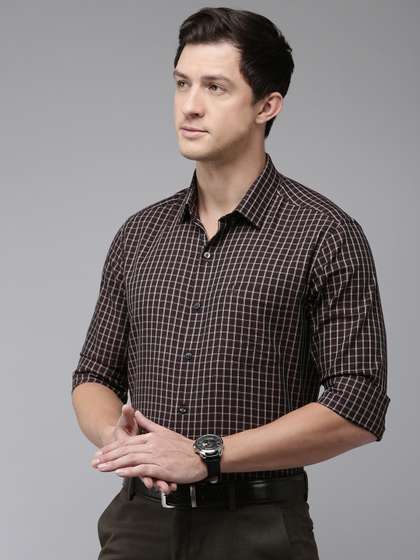 Arrow Pure Cotton
                          Manhattan Slim Fit Opaque Checked Formal
                          Shirt