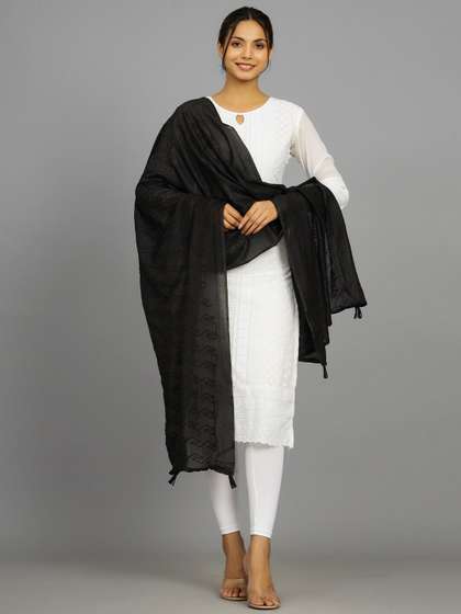 HANDICRAFT PALACE
                          Embroidered Dupatta With Thread Work