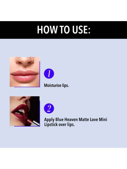 Blue Heaven Set Of 10 Matte Love Long Lasting Hydrating Mini Lipsticks - 1.3g Each