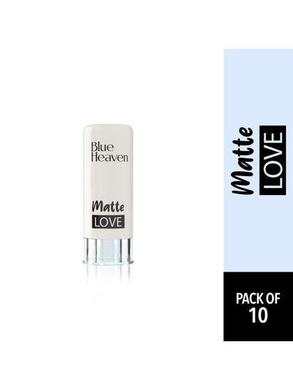 Blue Heaven Set Of 10 Matte Love Long Lasting Hydrating Mini Lipsticks - 1.3g Each