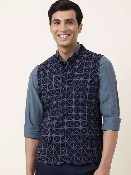 Fabindia Printed Cotton Nehru Jacket