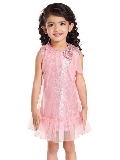 Peppermint Girls
                      Sequined Net A-Line Dress