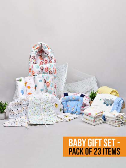 Moms Home Infants 23
                      Pcs Printed Organic Cotton Baby Apparel Gift Set