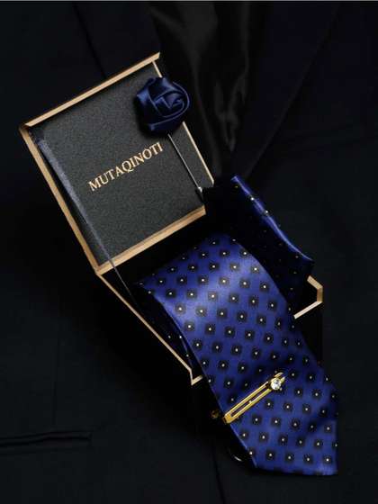 MUTAQINOTI Men Silk
                      Blend Necktie Accessory Gift Set