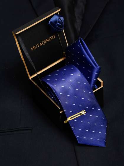 MUTAQINOTI Men Printed
                    Formal Accessory Gift set