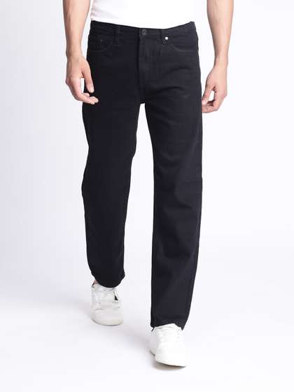 Bene Kleed Men Black
                      Relaxed Fit Mid Rise washed Jeans