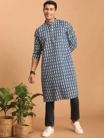 VASTRAMAY Printed Pure Cotton Kurta
