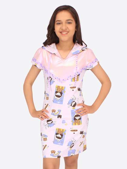 CUTECUMBER Girls Print
                    A-Line Dress