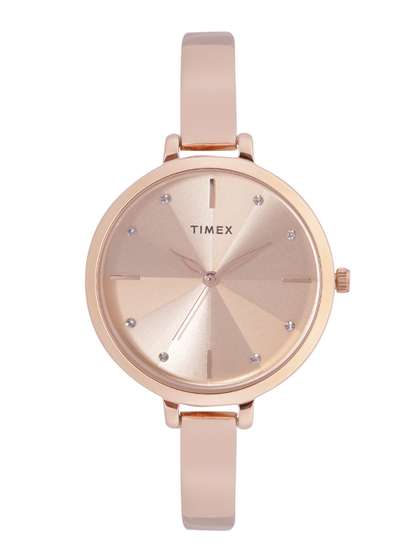 Timex Round 21mm
                        Rose Gold Dial Analog Women Watch -
                        TWEL128SMU05