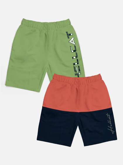 HELLCAT Pack of 2 Boys
                    Mid Rise Printed Cotton Shorts