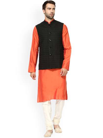 Price History of KISAH Men Solid Kurta with Churidar from Myntra 111 1657787
