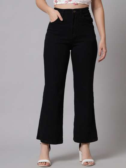 GUTI Women Bootcut High-Rise Stretchable Cotton Jeans
