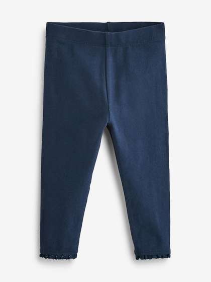 NEXT Girls Ankle-Length
                    Lace Trim Detail Leggings