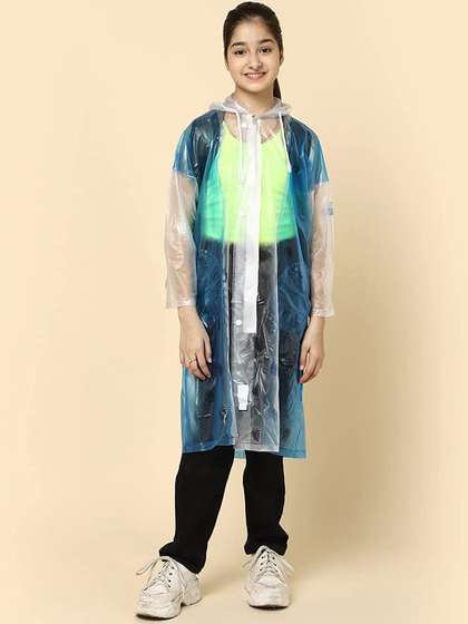 THE CLOWNFISH Kids
                        Printed Hooded Lightweight Waterproof Long
                        Raincoat
