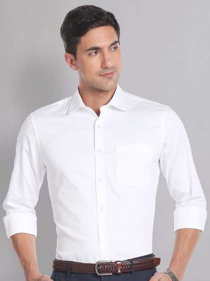 AD By Arvind Regular
                        Fit Solid Pure Premium Cotton Formal Shirt
