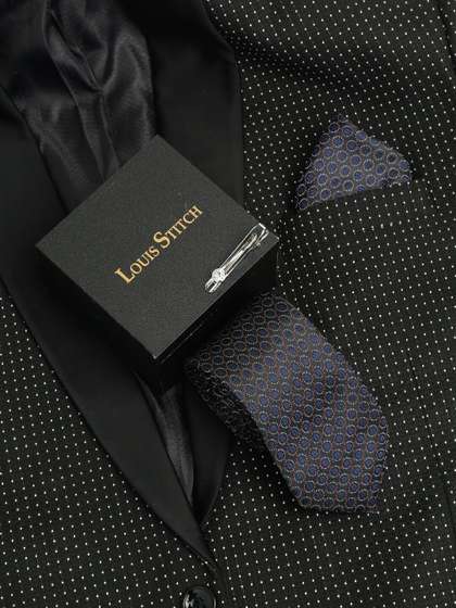 MUTAQINOTI Men Silk
                    Blend Necktie Accessory Gift Set