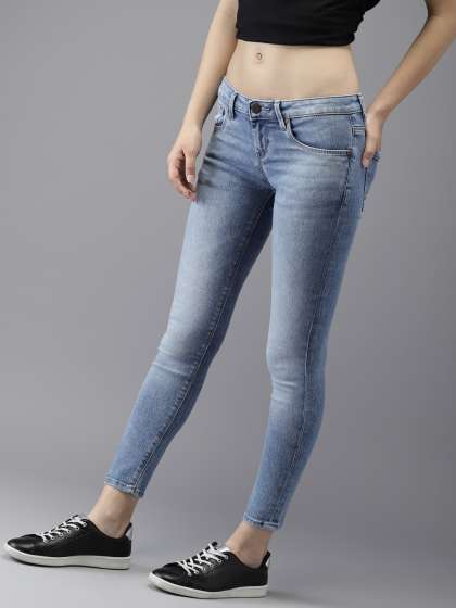 ladies mid rise skinny jeans
