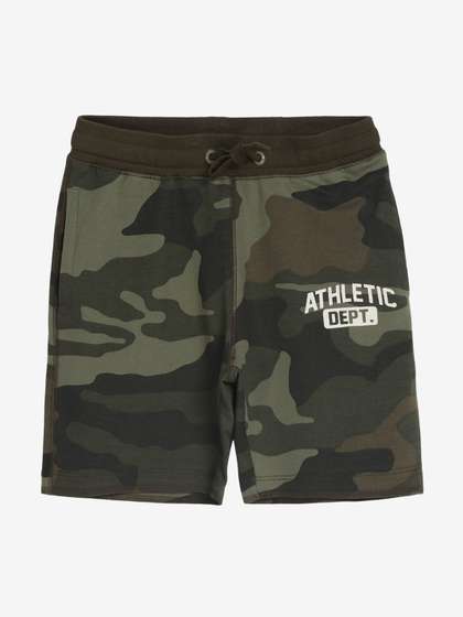 Alan Jones Boys
                      Mid-Rise Camouflage Printed Shorts