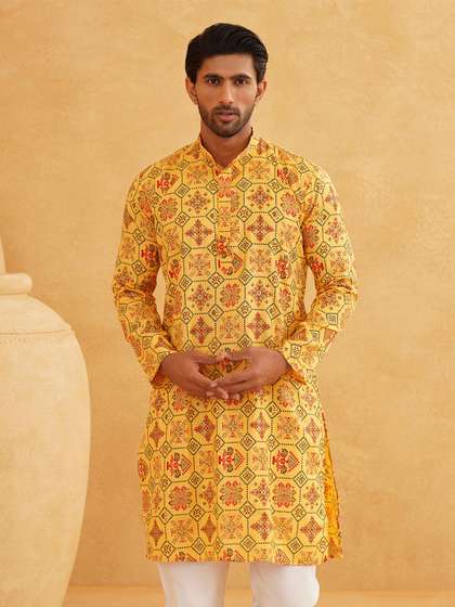 SOJANYA Printed Cotton Linen Kurta