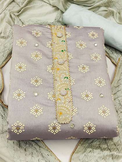 KALINI Embroidered Unstitched Dress Material