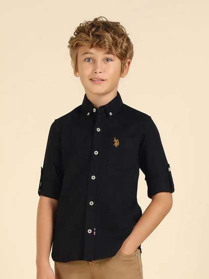 U.S. Polo Assn. Kids
                        Boys Button Down Collar Pure Cotton Casual
                        Shirt