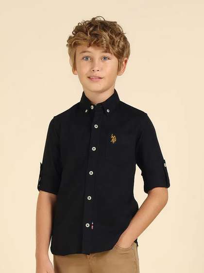 U.S. Polo Assn. Kids
                        Boys Button Down Collar Pure Cotton Casual
                        Shirt