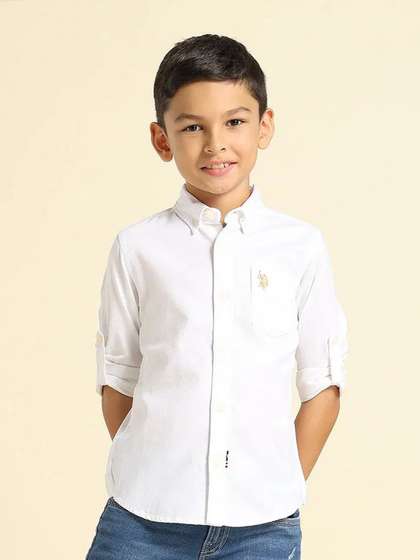 U.S. Polo Assn. Kids
                    Boys Button Down Collar Pure Cotton Casual Shirt