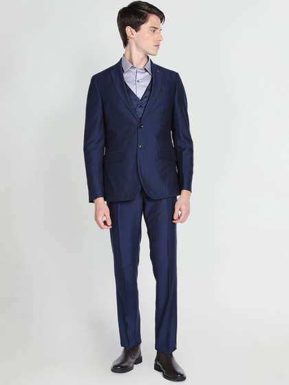 Arrow Men Tailored
                        Regular Fit Dobby 3-Piece Formal Suit