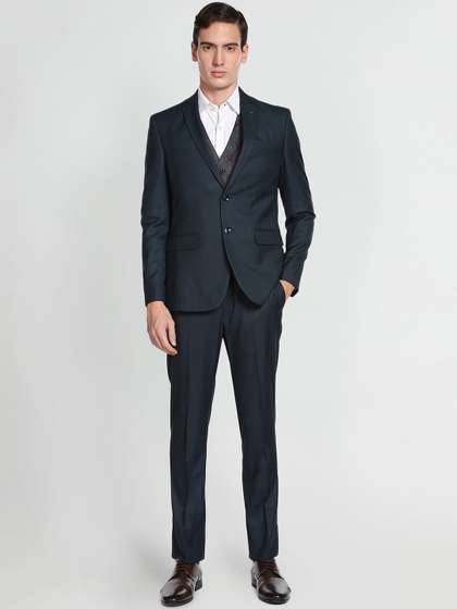 Arrow 3 Piece
                        Self-Design Single-Breasted Tailored Fit Formal
                        Suit