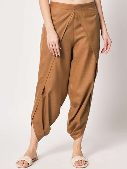 9rasa Cotton Solid
                          Dhoti Pants