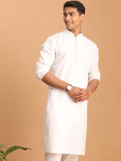 VASTRAMAY Striped
                          Mandarin Collar Republic Day Republic Day
                          Kurta