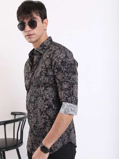 HIGHLANDER Printed Cotton Casual Shirt