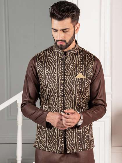 KISAH Printed Nehru Jacket