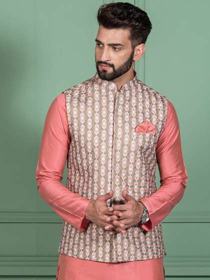 KISAH Printed Nehru Jacket