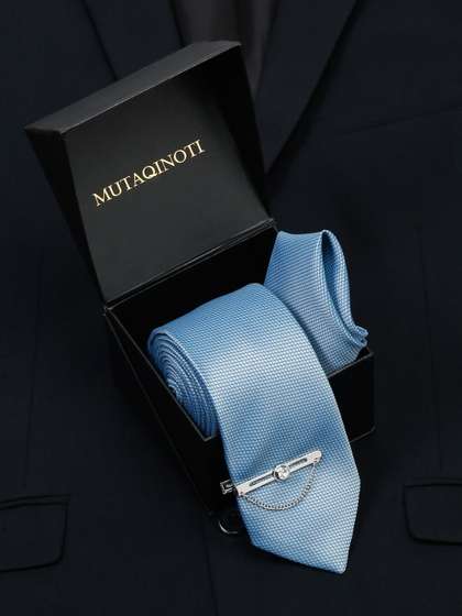 MUTAQINOTI Men Silk
                    Formal Necktie Accessory Gift Set