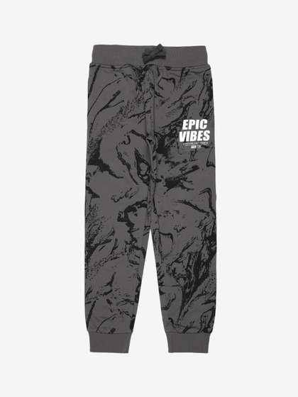 Alan Jones Boys Printed
                    Regular-Fit Joggers