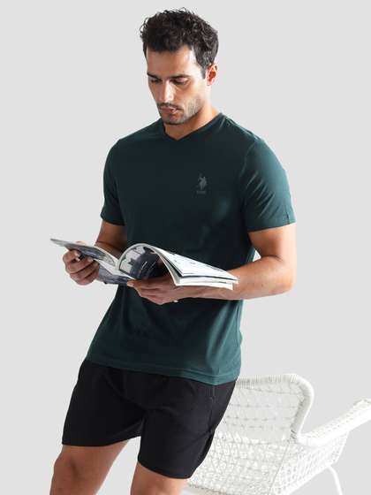 U.S. Polo Assn. Pure
                      Cotton V-Neck Lounge T-shirt