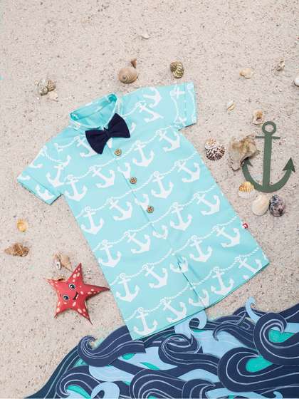 Nino Bambino Infant Boys
                    Printed Pure Organic Cotton Romper