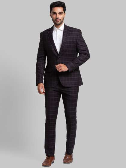 Parx Men Checked
                        Single-Breasted 2-Piece Formal Suit